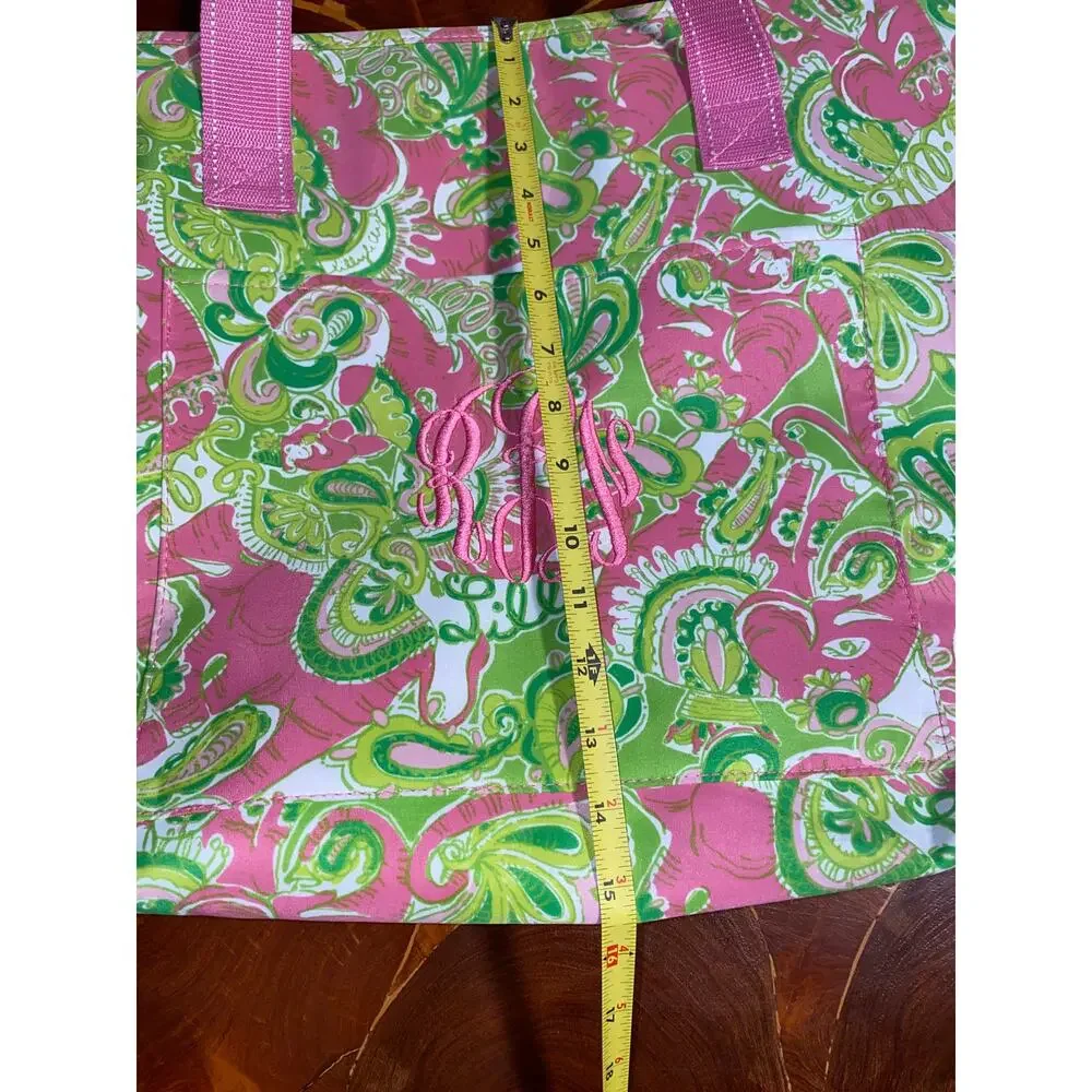 Lilly Pulitzer Insulated Cooler Tote Bag vibrant pink and green floral pattern - Picture 8 of 8